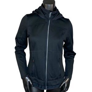 Champion Athletic Jacket Hooded Weather Resistant Full Zip Duo Dry Black Size SM